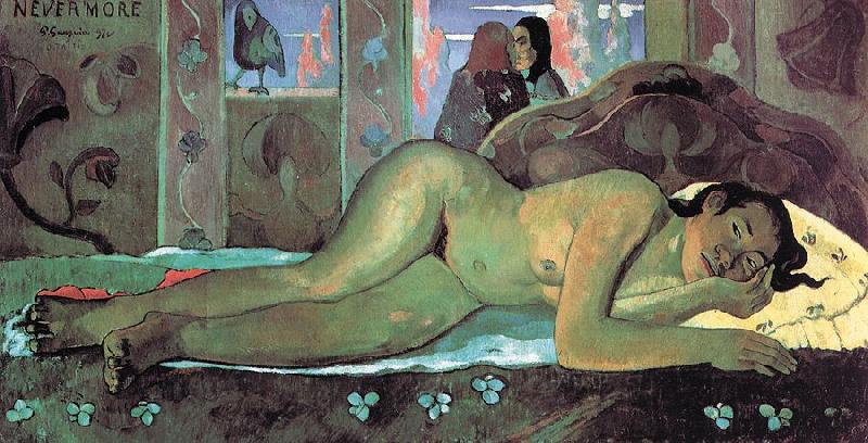 Paul Gauguin Nevermore, O Tahiti oil painting picture